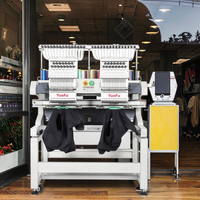 Machine à broder commerciale à double tête pour casquettes, t-shirts et broderies plates