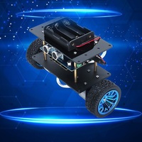 Kit de Voiture Robot Équilibrée en Métal Programmable avec Évitement d'Obstacles Ultrasonique et Suivi Intelligent DIY, Compatible Arduino UNO R3