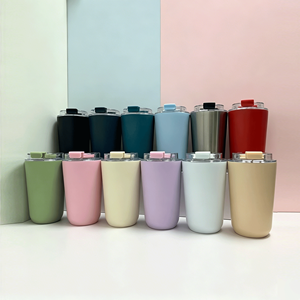 stainless steel travel <b>mug</b> 12oz 380ml Small sip-through lid Leak-proof custom <b>mug</b> Multiple color options insulated travel <b>mug</b> - Product Image 2