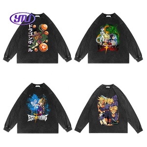 Felpa Unisex Premium in Cotone a Maniche Lunghe con Stampa <span class=keywords><strong>Anime</strong></span>, Collo Tondo, Stile Vintage Lavato, per Bambini - Product Image 1