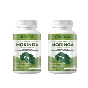 OEM ODM 100% ピュアナチュラルグリーンモリンガリーフ有機モリンガリーフパウダーカプセルに栄養素と酸化防止剤を詰めた - Product Image 2