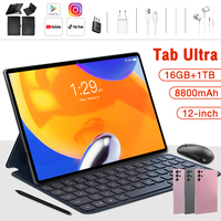 Tablet Ultra Desainer Anti-Cipratan dengan Logo Kustom, Layar AMOLED 11 inci 120Hz, RAM 16GB, Memori 1TB, Kamera 108MP, Baterai 8000mAh, 5G, OEM Global, Harga Terjangkau untuk Pelajar