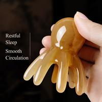 1PC Peigne de massage en silicone en forme de tête de pieuvre pour la thérapie du cuir chevelu, gratte-tête pour la relaxation des méridiens, outil portable anti-stress