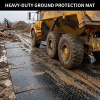 Tapis de protection de sol en HDPE tout-terrain, planches d'accès multi-usages robustes pour chantier de construction, vente en gros