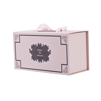 Boîte en papier magnétique en carton rigide de luxe personnalisé en gros avec poignée en ruban