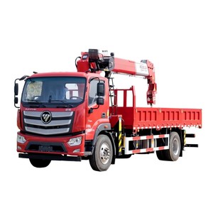 Grúa Telescópica Montada en Camión Foton Auman 4x2, Grúa de 12 Toneladas y 10 Toneladas con Estabilizadores Hidráulicos - Product Image 1