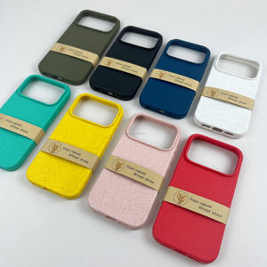 <span class=keywords><strong>Coque</strong></span> <span class=keywords><strong>de</strong></span> téléphone éco-dégradable pour iPhone 17 Pro Max 16 Paille <span class=keywords><strong>de</strong></span> Blé TPU Composite Antichoc Couverture Durable pour Samsung S26 Ultra - Product Image 5