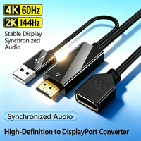 Câble USB-A vers HDMI 4K HD, convertisseur vidéo haute définition, gaine en PVC blindée pour PC, ordinateur portable, moniteur, projecteur