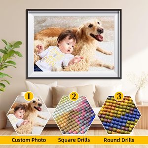 <b>Custom</b> <b>Diamond</b> Art <b>Painting</b> Kits Classic Style DIY Personalized Picture Gifts for and Home Decor for Adults - Product Image 2