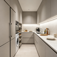 Meubles de cuisine en contreplaqué sur mesure, directement de l'usine, avec îlot central et tiroirs, pour cuisine moderne et écologique d'appartement ou de villa