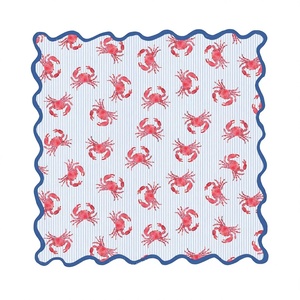 Tapete de Mahjong Coastal Crab de 33*33 Pulgadas, Cubierta Antideslizante para Mesa, Juegos de Mesa de Póker Americano y Dominó, Tema de Verano Océano Azul para Hombres - Product Image 2