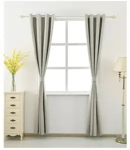 High Quality PVC Coating Linen Look Room Darkening Blackout Living Room Curtains