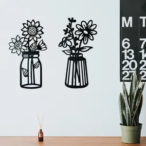 Nouvelles <span class=keywords><strong>d</strong></span>écorations murales suspendues pour la maison, salon, <span class=keywords><strong>chambre</strong></span> à coucher, <span class=keywords><strong>décoration</strong></span> intérieure, art floral en métal - Product Image 1