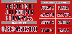 กำหนดเองสีแดงกองทัพเรือสีขาวสไตล์คลาสสิกตาข่ายเสื้อฟุตบอลแท้ - Product Image 5