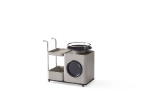 Table basse mobile multifonctionnelle moderne en bois massif de luxe léger avec roulettes, table d'appoint, chariot de canapé relevable, console de salon
