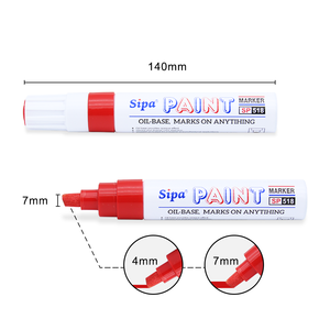 Sipa SP518 7MM <span class=keywords><strong>indelebile</strong></span> inchiostro artistico <span class=keywords><strong>colore</strong></span> vuoto acrilico permanente impermeabile <span class=keywords><strong>pennarello</strong></span> Jumbo <span class=keywords><strong>pennarello</strong></span> per pietra di metallo - Product Image 3