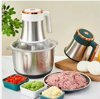 Hachoir Électrique Multifonctionnel pour Noix de Coco et Viande, Mini Broyeur Domestique en Acier Inoxydable, Idéal pour Restaurants (Style Italien)