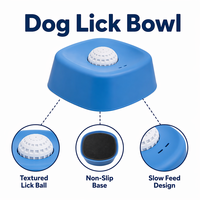 Gamelle anti-glouton pour chien, bol à lécher antidérapant à texture labyrinthe pour soulager l'anxiété, jouet d'alimentation lente en plastique de qualité alimentaire sans BPA pour chiens