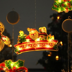 Wholesale Colorful Light Weight Christmas decorative window display Santa hanging suction cup ED Lights - Product Image 1