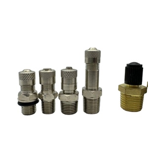 Đồng thau mạ niken thép không gỉ hexangular máy bơm không khí <span class=keywords><strong>Schrader</strong></span> van 1/8 "bspt chủ đề xe tăng van - Product Image 1