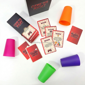 <span class=keywords><strong>Jeu</strong></span> <span class=keywords><strong>de</strong></span> cartes personnalisé pour adultes avec impression sur papier, idéal pour les soirées amusantes et les jeux d'alcool, avec verres à shot en plastique personnalisés - Product Image 2