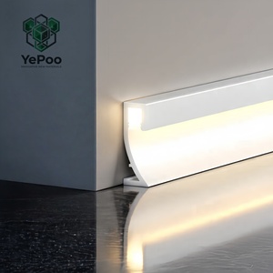 Plinthe LED en aluminium 6063, canal encastré, étanche IP54, anodisée et polie, pour hôtels et appartements, OEM, garantie 5 ans - Product Image 1