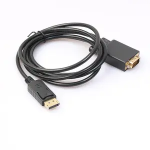 Wholesale vga cable 1920-Wholesale supply cheap DP to VGA cable 1.8m DisplayPort male to VGA male video cable 1080P for laptop HDTV