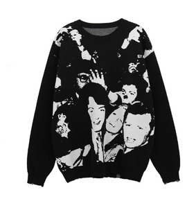 Tricot à logo personnalisé pour l'hiver Pull à col ras du cou à manches longues pour hommes Haut en tricot crocheté Jersey en maille tricoté - Product Image 4