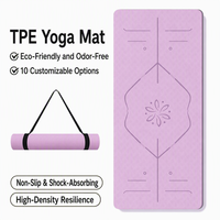 Tapis de yoga écologique en TPE, antidérapant, avec sac de transport, pliable, pour la maison, la salle de sport, le Pilates
