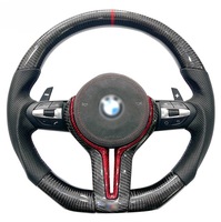 Volant sport en fibre de carbone personnalisé avec LED, compatible avec les modèles BMW F30 F32 F13 E46 E60 E90 M3 M4 M5 M6, améliore l'apparence de la voiture