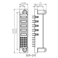 Conector Industrial de 29 Vías para Señales y Alimentación Mixta, de Alta Resistencia, con Bloqueo de Tornillo, Paso de 6.35mm, 48A de Alta Corriente, UL94V-0, para Automatización