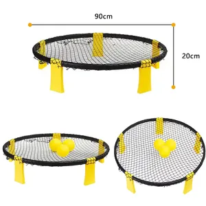 Juego al aire libre, totalmente plegable, patas desmontables, incluye 3 bolas, bolsa con cordón, jugado en interior/exterior