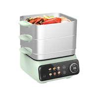 Cuisinière vapeur électrique multifonctionnelle en acier inoxydable détachable pour la maison
