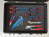 Set Perkakas Titanium Non-Magnetik Profesional Berkualitas Tinggi Merek Oak 41 Pcs, Dioperasikan Manual, OEM, Untuk Penggunaan MRI, Termasuk Kunci Pas, Tang, Hex, dan Kotak Keras