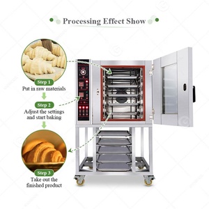 Gas prezzo elettrico in acciaio inox aria calda commerciale <span class=keywords><strong>pasticceria</strong></span> industria <span class=keywords><strong>forno</strong></span> a convezione con comandi digitali - Product Image 5
