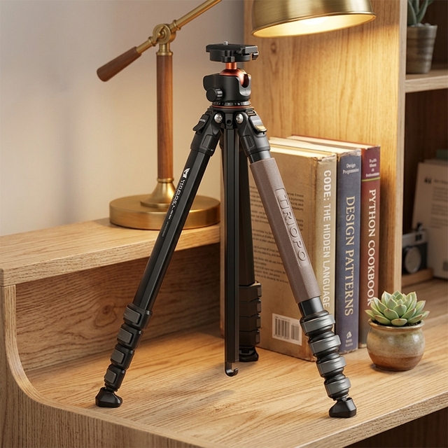 TRIOPO Wholesale Portable Aluminum Photography Professional Mobile 5-Leg Tripod Flip Twist Locks for Digital Camera