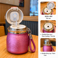 Thermos Fulu en forme de gourde, revêtu de titane, avec séparation thé-eau, triple fonction, isolé, en forme de balle, design moderne et minimaliste
