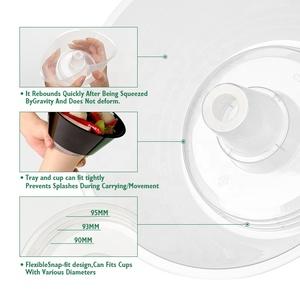 Vaso Desechable de PP para Snack y Bebida <span class=keywords><strong>2</strong></span> en 1 Personalizado, Vaso de Plástico para Té con Leche y Refresco con Tazón - Product Image 5