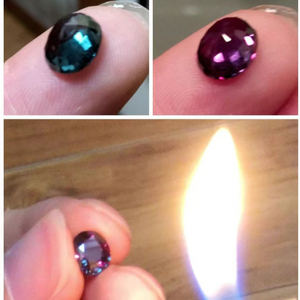 Alessandrite Sintetica Nd:YAG Certificata da Terze Parti, Colore Viola Bluastro con Effetto Fuoco, Misure e Pesi Personalizzabili - Product Image 4