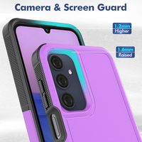 Étui de téléphone robuste violet tendance pour Samsung A16 A17 A26 A27 A36 A37 A56 A57, coque de protection antichoc personnalisée, fabricant