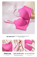 Soutien-gorge push-up sans fil pour femme, modèle estival quotidien, avec bonnets à lettres, effet liftant, une pièce, pour petites poitrines, respirant et uni