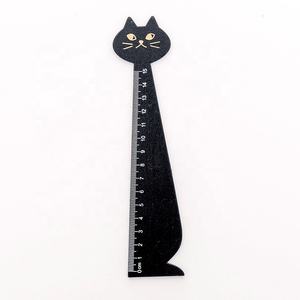 Kreativer Schreibwaren lieferant Niedliche Katzen form Kinder 15cm Holz lineal für die Schule - Product Image 5