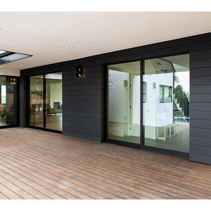 أبواب منزلقة مخصصة من الألومنيوم عازلة للصوت وكفاءة الطاقة مع زجاج مقسى للفناء والأبواب المنزلقة للاستخدام الداخلي - Product Image 5