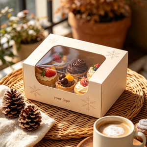 Scatola di Presentazione <span class=keywords><strong>Deluxe</strong></span> per Dessert, Confezione in Cartone Rigido per Cioccolatini, Bonbon e Biscotti, Personalizzabile e all'Ingrosso - Product Image 1