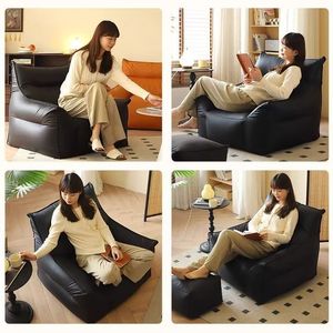Lazy Electric Leather Sofa <strong>Bean</strong> <strong>Bag</strong> Lying Sleepable Tatami Cream Style Bedroom Living Room Balcony Leisure Chair Single Sofa - Product Image 3