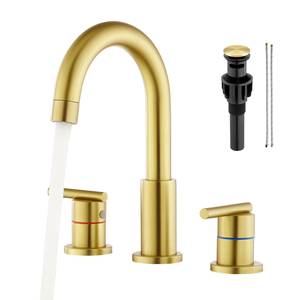 Grifo mezclador de lavabo de baño de 8 pulgadas con 3 orificios para ducha de mano y bañera - Product Image 1