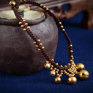 Nuovi Cavigliere Estivi Bohemien 2023 con Campanelli in Ottone per Donna, Minimalisti, Intrecciati a Mano con Perline in Rame, Anti-Appannamento, per Piedi Nudi - Product Image 4