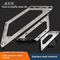 Support d'angle universel en acier inoxydable, fixation à trois côtés, modèle de fixation multifonctionnel à montage inversé