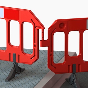 道路安全のための青/黄/赤のプラスチック道路交通管理バリア一時的な交通バリアフェンス - Product Image 4