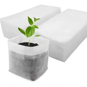 Lixin beyaz renk çevre dostu bozunur olmayan dokuma kreş bitki büyüyen çanta fide çanta